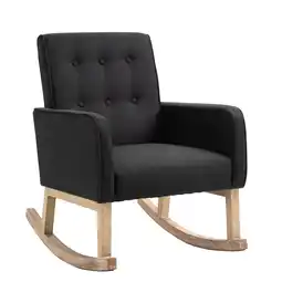 Netto Marken-Discount CLP Schaukelstuhl Dream I Relaxsessel Mit Eichenholzkufen I Wippstuhl Mit Stoffbezug Angebot