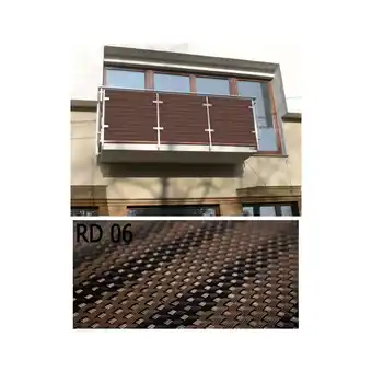 Netto Marken-Discount Polyrattan PVC Sichtschutz Matte 300x90 Balkon Zaun Windschutz braun meliert Angebot