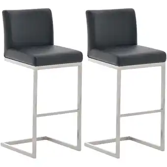 Netto Marken-Discount CLP 2er Set Barhocker Paros I Freischwinger Barstuhl I Kunstleder-Bezug I Edelstahl-Gestell Angebot