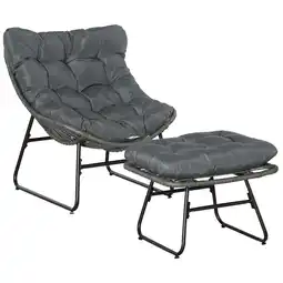 Netto Marken-Discount Outsunny Rattansessel-Set Metall, PE Rattan, Polyester Angebot