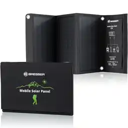 Netto Marken-Discount BRESSER Mobiles Solar-Ladegerät 21 Watt mit USB- u. DC-Anschluss Angebot