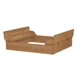 Netto Marken-Discount Sandkasten aufklappbar zu 2 Bänken, Massivholz, wetterfest, teakholzfarben Angebot