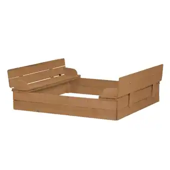 Netto Marken-Discount Sandkasten aufklappbar zu 2 Bänken, Massivholz, wetterfest, teakholzfarben Angebot