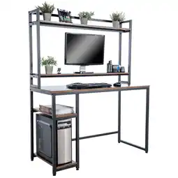 Netto Marken-Discount CLP Schreibtisch Billings I Computertisch Mit Regal Und Staufächern I Bürotisch Im Industrial Look Angebot
