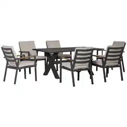 Netto Marken-Discount Outsunny Sitzgruppe Aluminium, Kunststoffholz, Polyester Angebot