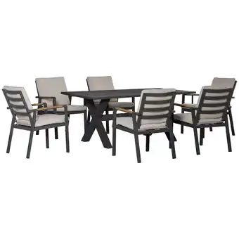 Netto Marken-Discount Outsunny Sitzgruppe Aluminium, Kunststoffholz, Polyester Angebot