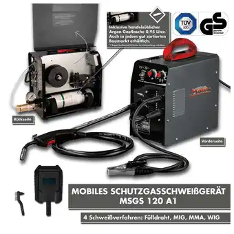 Netto Marken-Discount Mauk Mobiles Schutzgasschweißgerät MSGS 120 Angebot