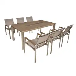 Netto Marken-Discount Garden Pleasure 7tlg. Garten Tischgruppe Sitzgruppe Stapelstuhl Stuhl Kunststoff Angebot
