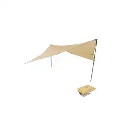Netto Marken-Discount CAMPGURU Tarp Sonnen Segel Camping Vor Zelt Wind Schutz Plane Dach Baumwolle Größe: 3 x 4 m Angebot