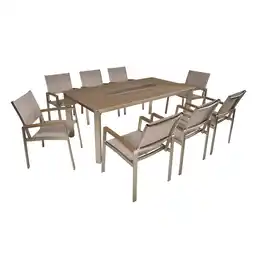 Netto Marken-Discount Garden Pleasure 9-tlg. Garten Tischgruppe Sitzgruppe Tisch Stuhl Kunststoff Angebot