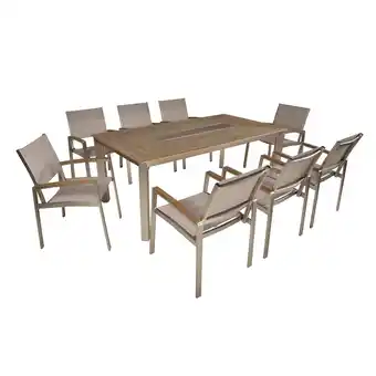 Netto Marken-Discount Garden Pleasure 9-tlg. Garten Tischgruppe Sitzgruppe Tisch Stuhl Kunststoff Angebot