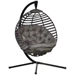 Netto Marken-Discount Outsunny Hängesessel Stahl, Polyester, Kunststoff-Baumwolle Angebot