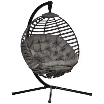 Netto Marken-Discount Outsunny Hängesessel Stahl, Polyester, Kunststoff-Baumwolle Angebot