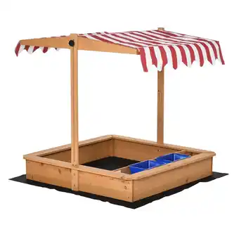 Netto Marken-Discount Outsunny Sandkasten Tannenholz, Vliesboden, Polyester, Kunststoff Angebot