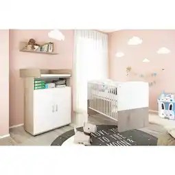 Netto Marken-Discount nonjoo. Babyzimmer Lani Set 1: best. aus Babybett, Kommode, Wickelaufsatz und Wandboard Angebot