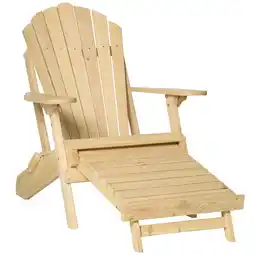 Netto Marken-Discount Outsunny Adirondack Stuhl Kiefernholz Angebot