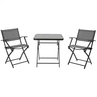 Netto Marken-Discount Outsunny Sitzgruppe Metall, gehärtetes Glas, Mesh Angebot