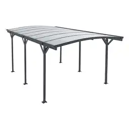 Netto Marken-Discount Juskys Carport mit Bogendach 5x3 m – freistehende Überdachung aus Aluminium mit Doppelstegplatten Angebot