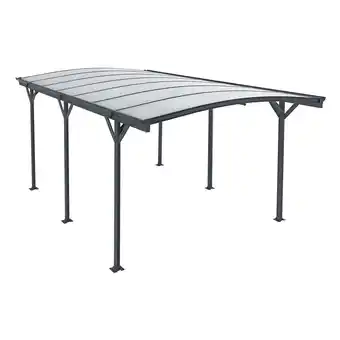 Netto Marken-Discount Juskys Carport mit Bogendach 5x3 m – freistehende Überdachung aus Aluminium mit Doppelstegplatten Angebot