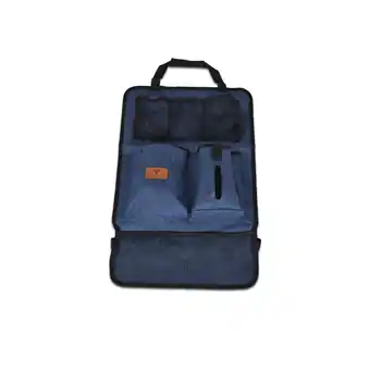 Netto Marken-Discount Cangaroo Organizer fürs Auto, Rückenlehnenschutz mit Taschen, Reise Organizer blau Angebot