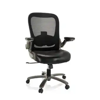 Netto Marken-Discount hjh OFFICE XXL Drehstuhl INSTRUCTOR T I Kunstleder/Netzstoff mit abklappbaren Armlehnen Angebot