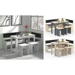 Netto Marken-Discount VCM Eckbankgruppe Sitzgruppe Esszimmergruppe Bank Tisch Hocker Esal Maxi Angebot