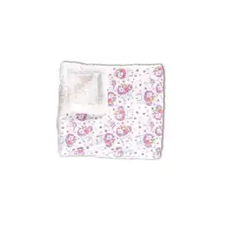Netto Marken-Discount Cangaroo Babydecke Einhorn, Größe 105 x 75 cm, kuschelige Schmusedecke ab Geburt pink Angebot