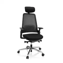 Netto Marken-Discount hjh OFFICE Profi Bürostuhl BRACIO Stoff/Netzstoff mit Armlehnen (höhenverstellbar) Angebot