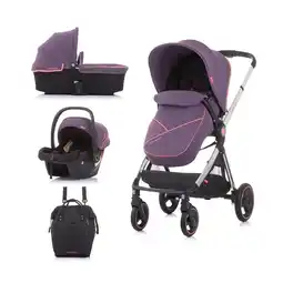 Netto Marken-Discount Chipolino Kinderwagen Elite 3 in 1, Autositz, klappbar, Tragetasche, Sportsitz lila Angebot