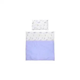Netto Marken-Discount Lorelli Baby-Bettwäsche 7-teiliges Set First Dreams Decke Kissen Laken Himmel blau-weiß Angebot