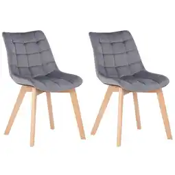 Netto Marken-Discount CLP 2er Esszimmerstühle Passaic Samt I Gesteppte Polsterstühle I Stühle Mit Bodenschonern Angebot