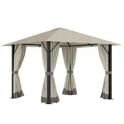 Netto Marken-Discount Outsunny Pavillon Aluminium, Stahl, Polyester Angebot