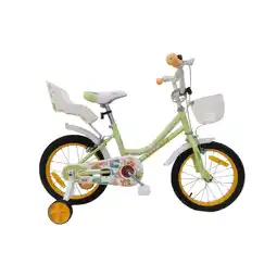 Netto Marken-Discount Makani Kinderfahrrad Norte 16 Zoll Stahlrahmen Puppenträger Frontkorb Stützräder grün Angebot