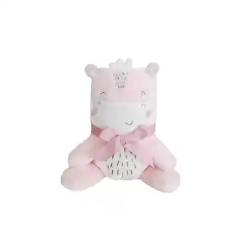Netto Marken-Discount Kikkaboo Babydecke Fleece 3D Tierstickerei, Größe 100 x 75 cm, Kuscheltier pink Angebot