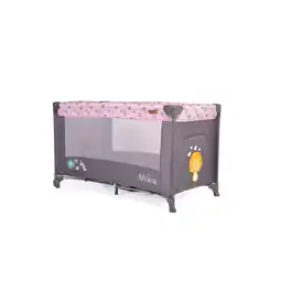 Netto Marken-Discount Cangaroo Reisebett Africa Laufstall Seiteneingang Matratze Sichtfenster Tasche rosa Angebot