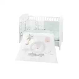 Netto Marken-Discount Kikkaboo Babybettwäsche 6-teilig. Decke 135 x 95 cm Laken 140 x 70 cm Nestchen grün Angebot