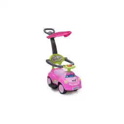 Netto Marken-Discount Rutschauto SMILE 3 in 1, Schubstange, Sonnendach, Fußstützen, Sicherheitsbügel rosa Angebot