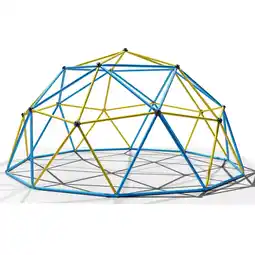 Netto Marken-Discount Klettergerüst 360x360x180cm DomeClimber Kinder Kletterkuppel Geodome 12FT - blau/gelb Angebot