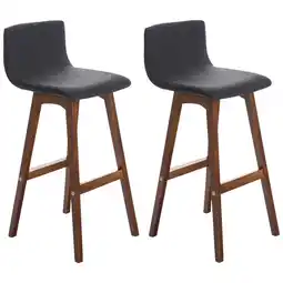Netto Marken-Discount CLP 2er Set Barhocker Taunus mit Stoffbezug I Thekenhocker mit Rückenlehne und Fußstütze Angebot