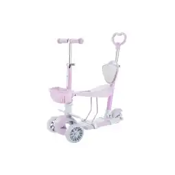Netto Marken-Discount Makani Kinderroller, Dreirad, Laufrad, BonBon 4 in 1, mit Schiebestange, Korb lila Angebot