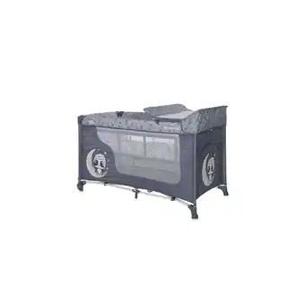 Netto Marken-Discount Lorelli Reisebett Moonlight zwei Ebenen, faltbar, Wickelauflage, Matratze, Räder grau hellgrau Angebot