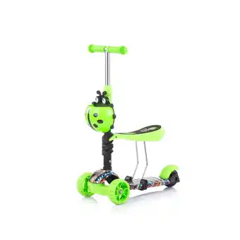 Netto Marken-Discount Chipolino Kinderroller, Rutscher Kiddy 2 in 1 Höhe einstellbar 3 Räder mit Licht hellgrün Angebot