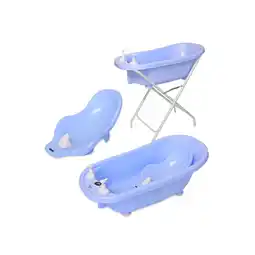 Netto Marken-Discount Lorelli Babybadewannen-Set Babybadewanne 88 cm Badesitz Badewannenständer Ablauf blau Angebot