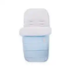 Netto Marken-Discount Kikkaboo Fußsack bestickt für Kinderwagen Fleecefutter Reißverschluss wasserfest blau Angebot