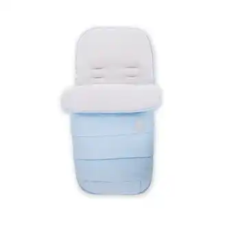 Netto Marken-Discount Kikkaboo Fußsack bestickt für Kinderwagen Fleecefutter Reißverschluss wasserfest blau Angebot