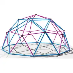Netto Marken-Discount Klettergerüst 360x360x180cm DomeClimber Kinder Kletterkuppel Geodome 12FT - blau/pink Angebot