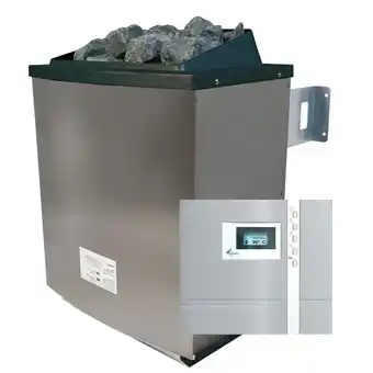 Netto Marken-Discount Karibu Saunaofen 9 kW SET mit Steinen und Steuerung premium Finnisch Angebot