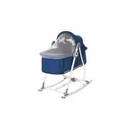 Netto Marken-Discount Lorelli Babywiege manuell Alicante 2 in 1 Babywippe Moskitonetz Sonnendach Gurt blau Angebot