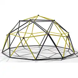 Netto Marken-Discount Klettergerüst 360x360x180cm DomeClimber Kinder Kletterkuppel Geodome 12FT - anthrazit/gelb Angebot