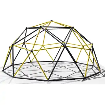 Netto Marken-Discount Klettergerüst 360x360x180cm DomeClimber Kinder Kletterkuppel Geodome 12FT - anthrazit/gelb Angebot